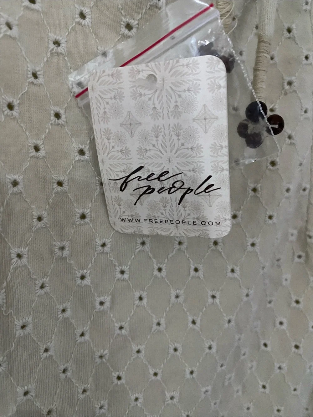 Free People Ivory Eventide Midi Dress NWT
